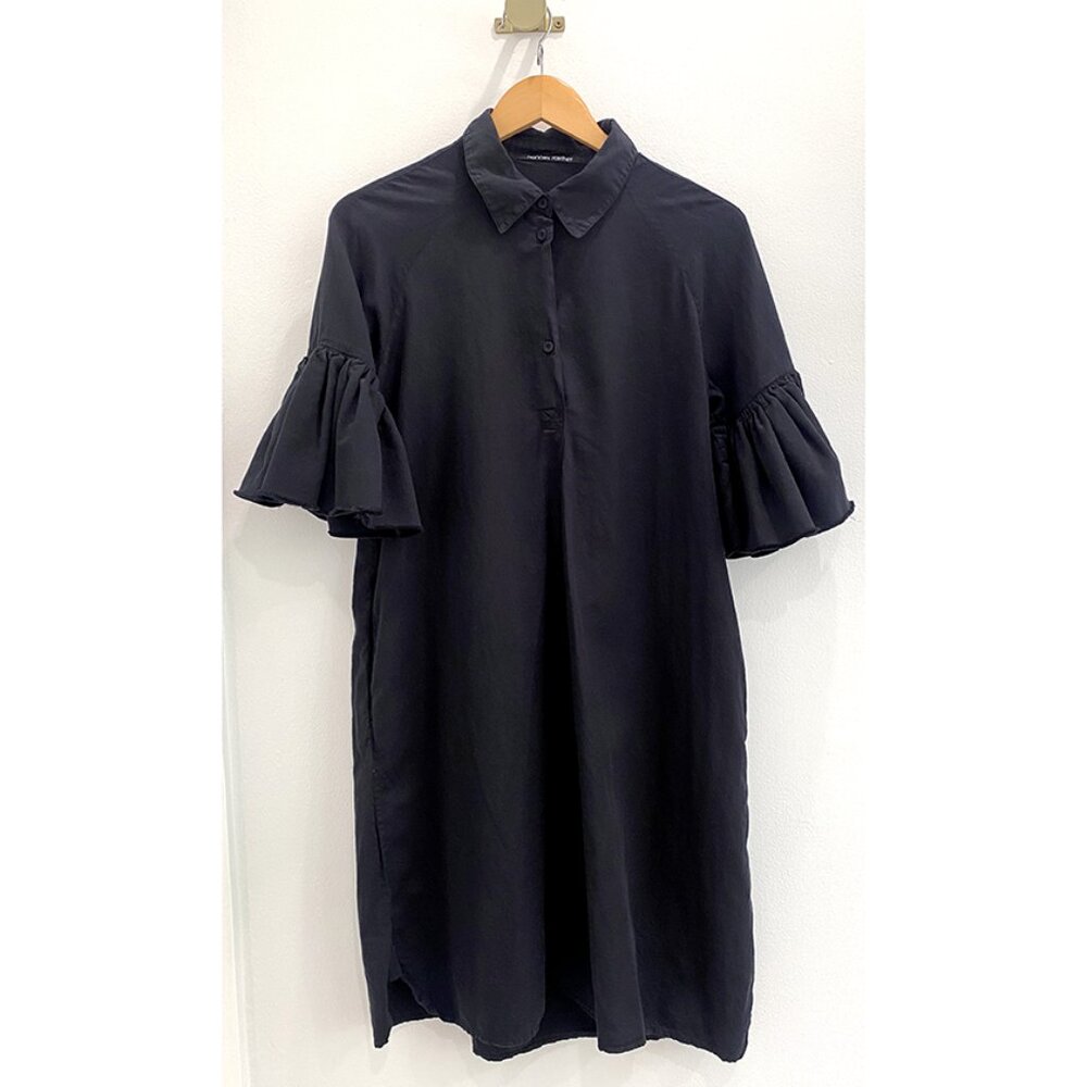 🔷  Hannes Roether — Navy Shirt Dress — Medium